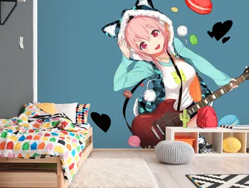 

[Self-Adhesive] 3D Super Sonico 892 Japan Anime Wall Paper mural Wall Print Decal Wall Murals Belly