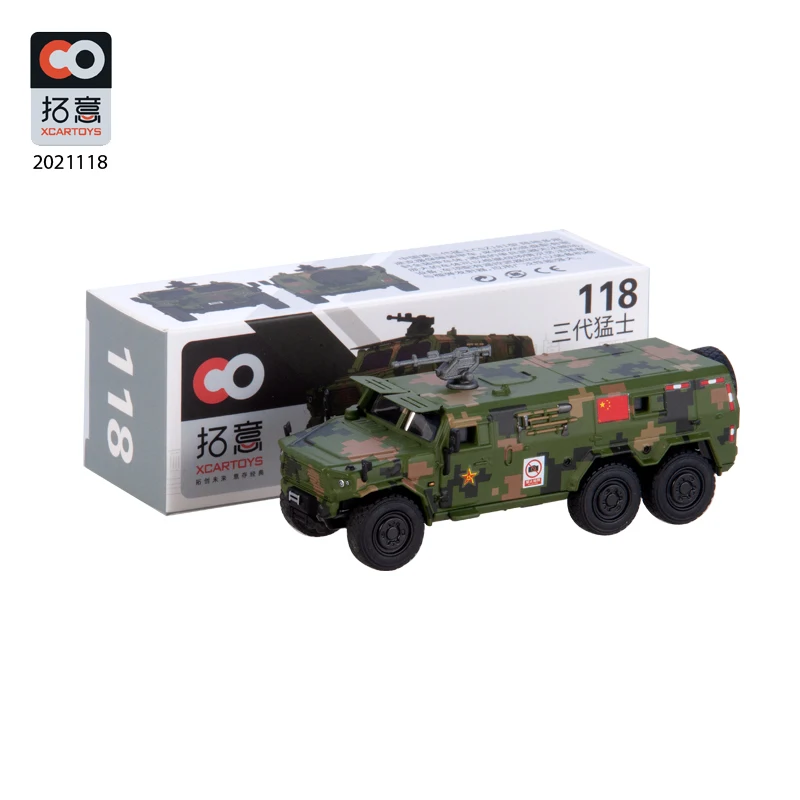 

Xcartoys 1:64 D.F Warrior III многоцелевой бронированный автомобиль армейский зеленый № 118 имитационная модель автомобиля