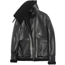 Натуральная кожа, мужское пальто, овчина, настоящая овчина, мужская куртка, пальто из натурального овечьего меха для мужчин, высокое качество, модное зимнее пальто