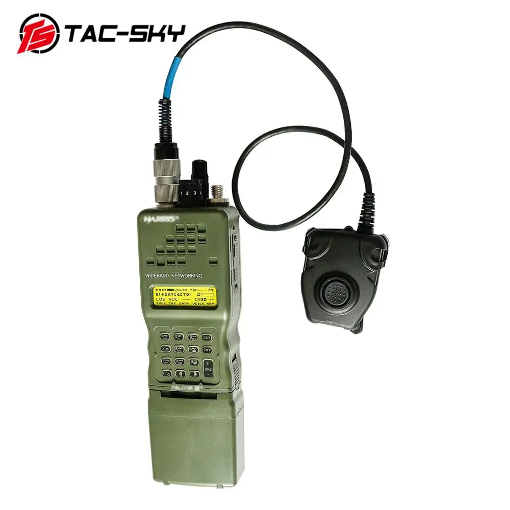 TAC-SKY AN/PRC152 152a Военная рация модель радио военный Harris виртуальный чехол + Военная гарнитура ptt 6 pin PELTOR PTT