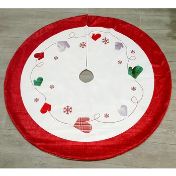 

2 Pcs Christmas Tree Skirts Cloth Fabric Creative Tree Skirt Mats for Party Tree Decorating Christmas