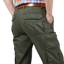 Tide весна лето брюки мужские повседневные брюки тонкие свободные прямые брюки карго хлопок мульти карман размера плюс 31-44