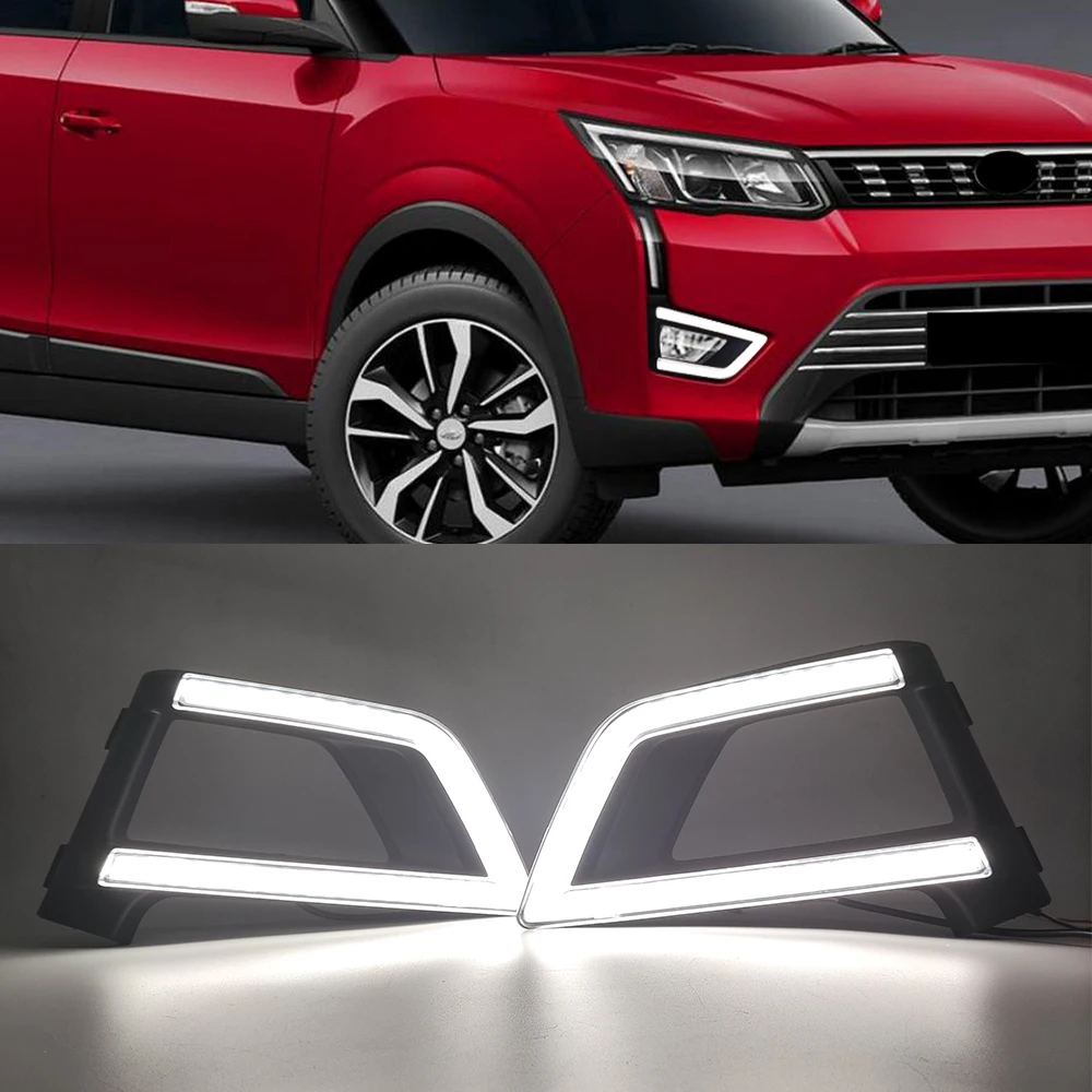CarFlashing1PairCarDRLForMahindraXUV30020192020DaytimeRunningLights12VLEDDaylight.jpg