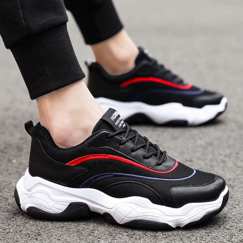

2019 Summer Fly Netting Surface Athletic Shoes Korean-style Punched Sheet Cloth Shoes Casual Students Running MEN'S SHOES