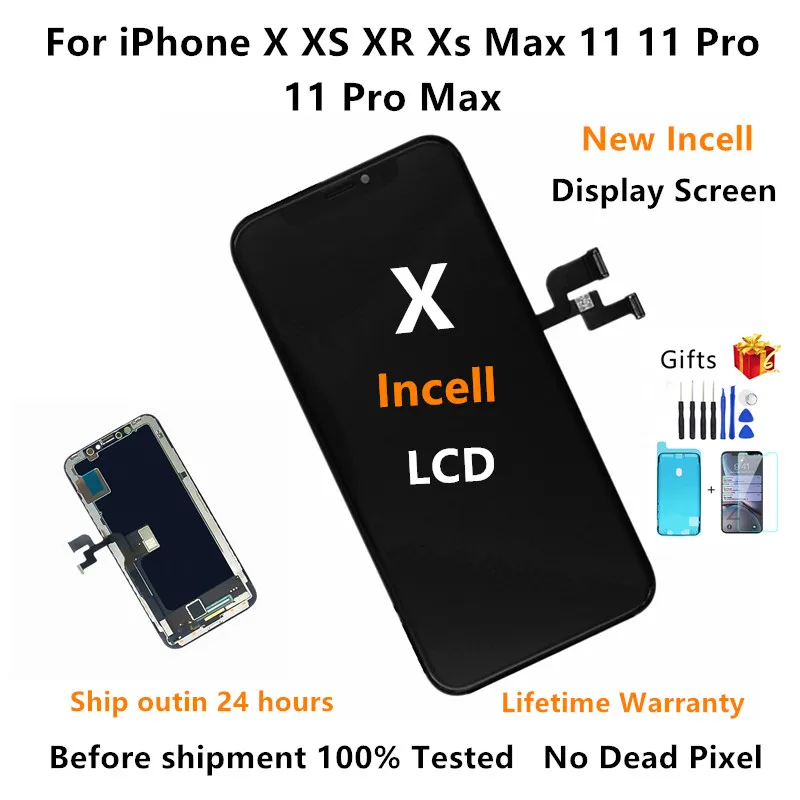 New Incell Display For iPhone X XR XS Max 11 LCD Screen Replacement lcd xs Pro With 3D Touch display screen | Мобильные телефоны и