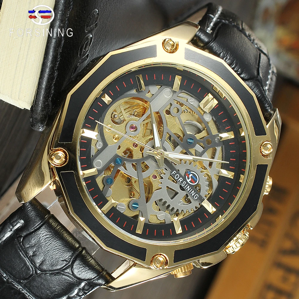 

FORSINING Men Watch Top Brand Luxury Military Sport Automatic Mechanical Wristwatch Skeleton Male Clock relogio masculino