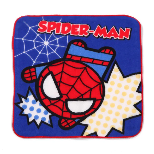 Disney Marvel Капитан Америка Железный человек Человек-паук мультфильм хлопковое Марлевое полотенце для мальчиков и девочек мягкий дышащий впитывающий носовой платок - Цвет: Spiderman