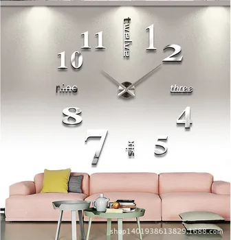 

Large size creative wall clock DIY wall clock mirror wall clock mirror wall sticker wall sticker clock patio wall lights