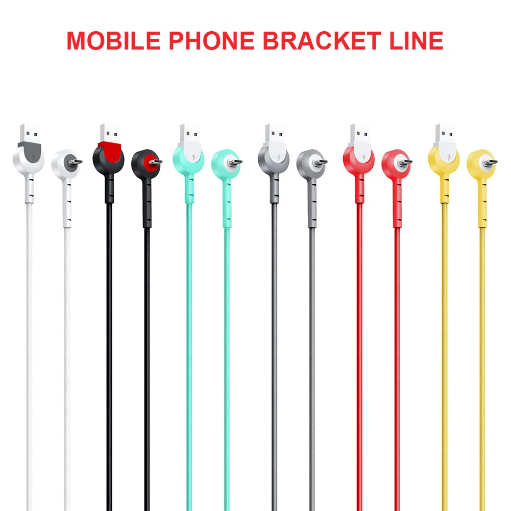 

90 Degree Angle High Speed USB Charging Cable Phone Holder Stand Cord for Android/Type-c Phones GV99