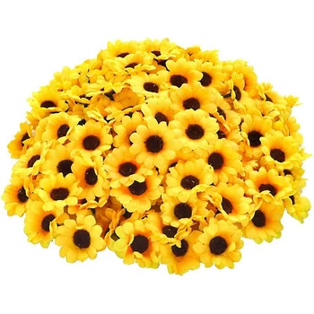 

200Pc DIY Artificial Flower Handmade Sunflower Sunflower Artificial Sunflower Flower Head Decoration
