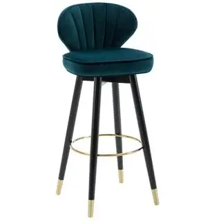 Nordic light luxury solid wood bar stool rotating American high chair fashion bar chair modern minimalist backrest high stool Nordic light luxury solid wood bar stool rotating American high chair fashion bar chair modern minimalist backrest high stool