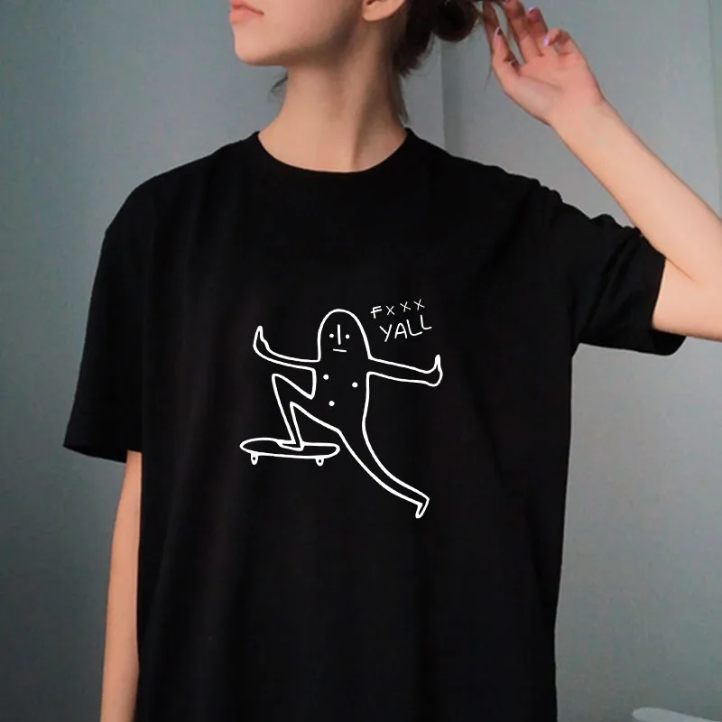 

Футболка женская с графическим принтом, повседневный топ с забавным принтом, уличная одежда в эстетическом стиле, подарок на лето