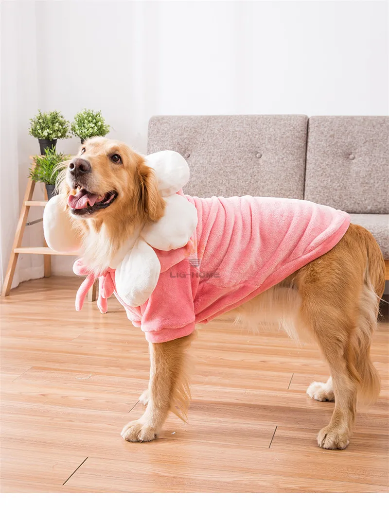 dog clothes for large dogs on 3xl 7xl Warm Pet Dog Clothes Winter Autumn Soft Funny Sunflower Cute Big Dog Clothes Flannel Fleece Warm Pajamas For Large Dogs Dog Coats Jackets Aliexpress