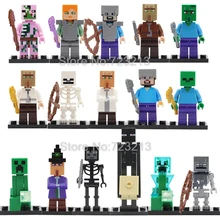 16 шт./лот Набор фигурок деревенский животное игра мультфильм строительные блоки наборы MOC модели обучающие игрушки для детей рождественские подарки