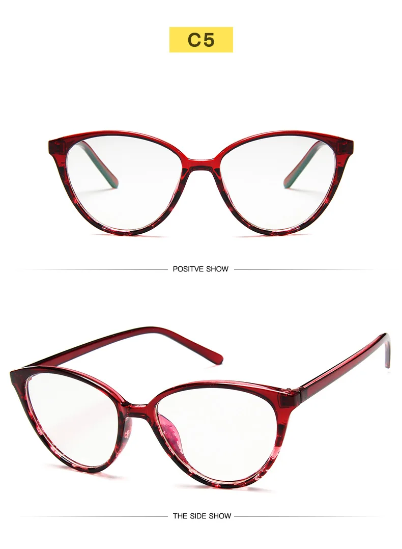 Модные женские кошачьи глаза очки в оправе при близорукости оптические прозрачные очки оправа ретро очки оправа синий светильник очки для компьютера