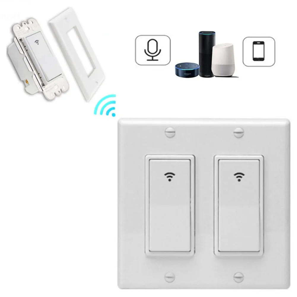 

Wall Switch Home Us Standard Timing Touch Automation Smart WIFI APP Remote Voice Control Panel Accessories PC Light For Alexa