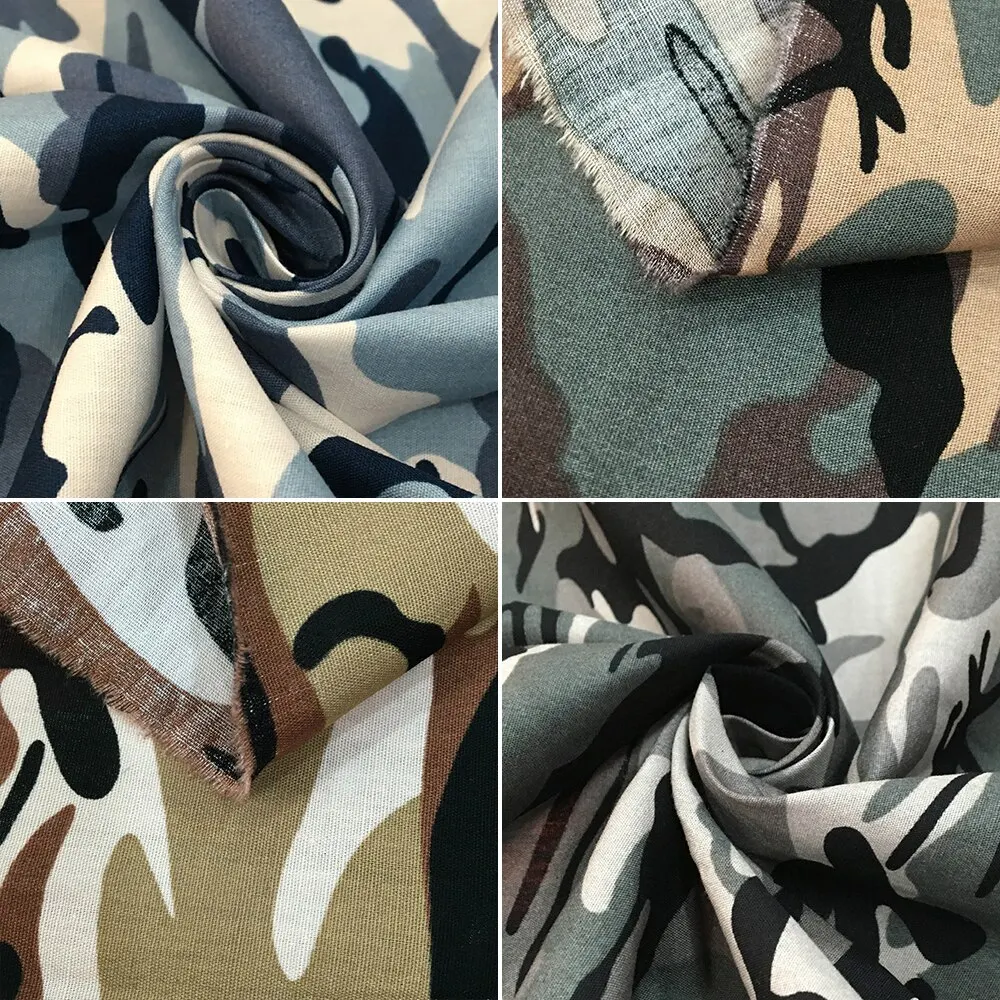 100*145cm Camouflage Printed Cotton Cloth Poplin Fabric Stitched Fabric Cotton Used For Clothing Sewing Patchwork DIY Crafts 9