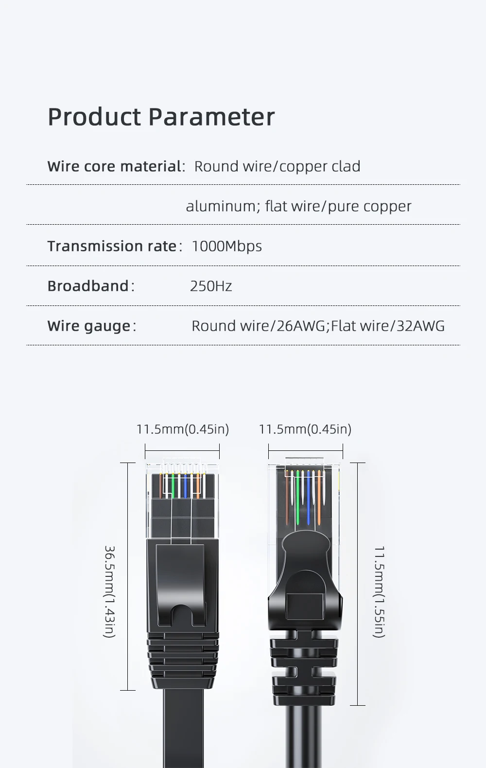 Ethernet Cable Cat6 Lan Cable 10m UTP Cat 6 RJ 45 Splitter Network Cable RJ45 Tw