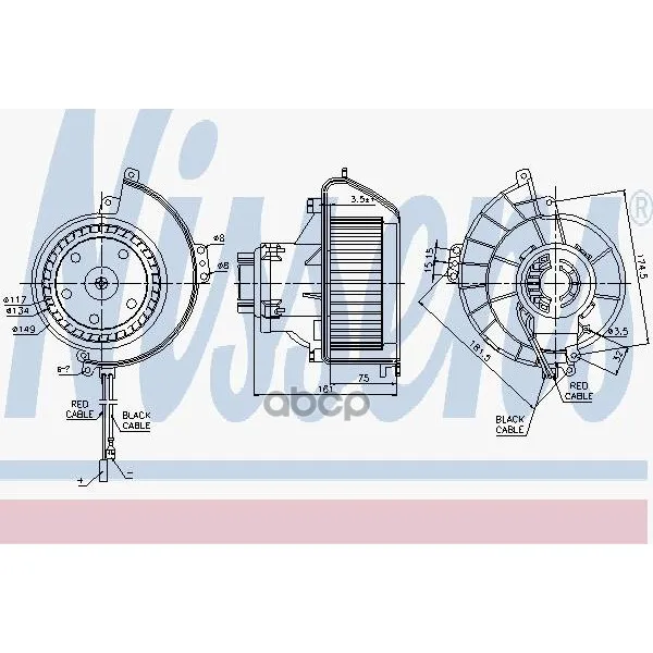 Мотор Отопителя Opel Astra H / Zafira B 04-/05- Nissens 87081 Nissens арт. 87081