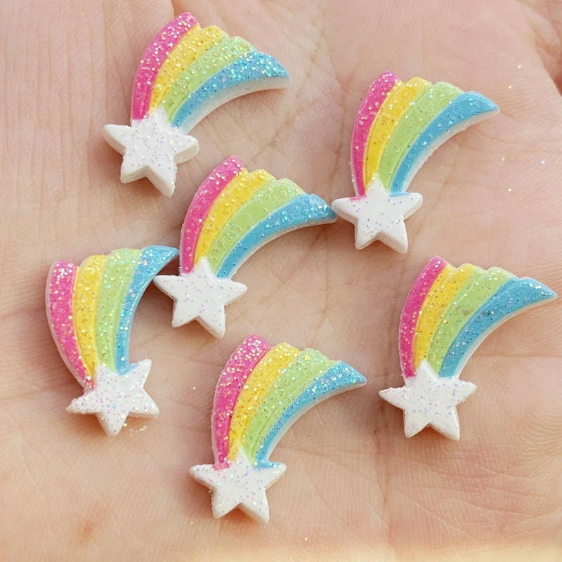 

10/милые блестящие звезды из смолы с плоской задней поверхностью для скрапбукинга бант для волос декоративные аксессуары для рукоделия H310