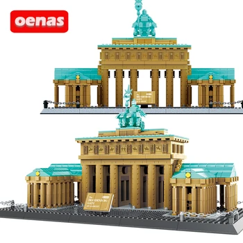 

Expert MOC City Creative Architecture Brandenburg Gate Berlin Landmark Model Building Blocks Construction Bricks kids toy gift