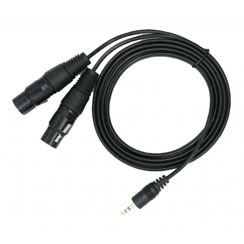 3,5 мм 1/8 ''TRS папа-двойной XLR Женский кабель Шнур Y сплиттер адаптер штекер
