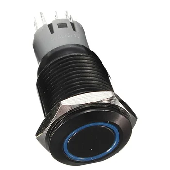 

12V Metal Angel Eye LED Car illuminated Latching Type 16mm Push Button Switch