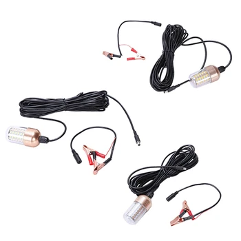 

12V 30W LED Underwater Night Fishing Light Fish Finder Light with Cord Submersible LED Lamp Bait Squid Fish Attracting Light