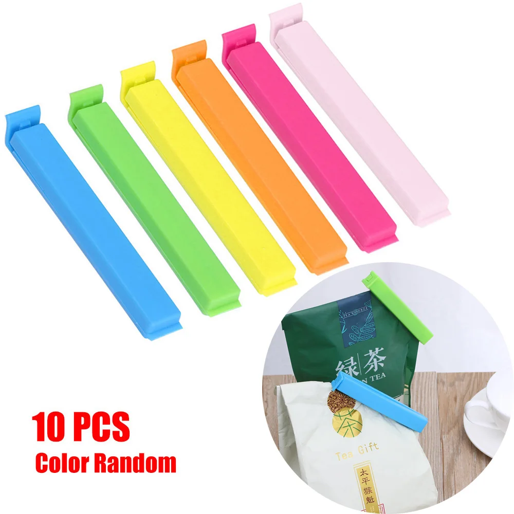 10pcs/pack 11cm*1.5cm Kitchen Storage Food Snack Seal Sealing Bag Clips