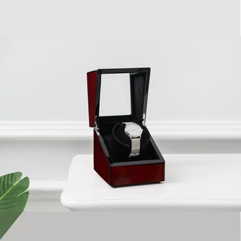 

Single Watch Winder Automatic Rotation Wood Display Case Storage Organizer -MX8