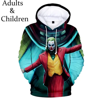 

Casual Print 3D Joker Hoodies Sweatshirt Men Female sweatshirts Hot Kids Hooded Autumn Comfortable Fashion Joker boys girls Tops