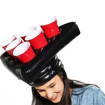 

Inflatable Beer Pong Hat Floating Pong Game for Swimming Pool Party Supplies Beach Inflatable Toys for Kids Giant Beer Pong
