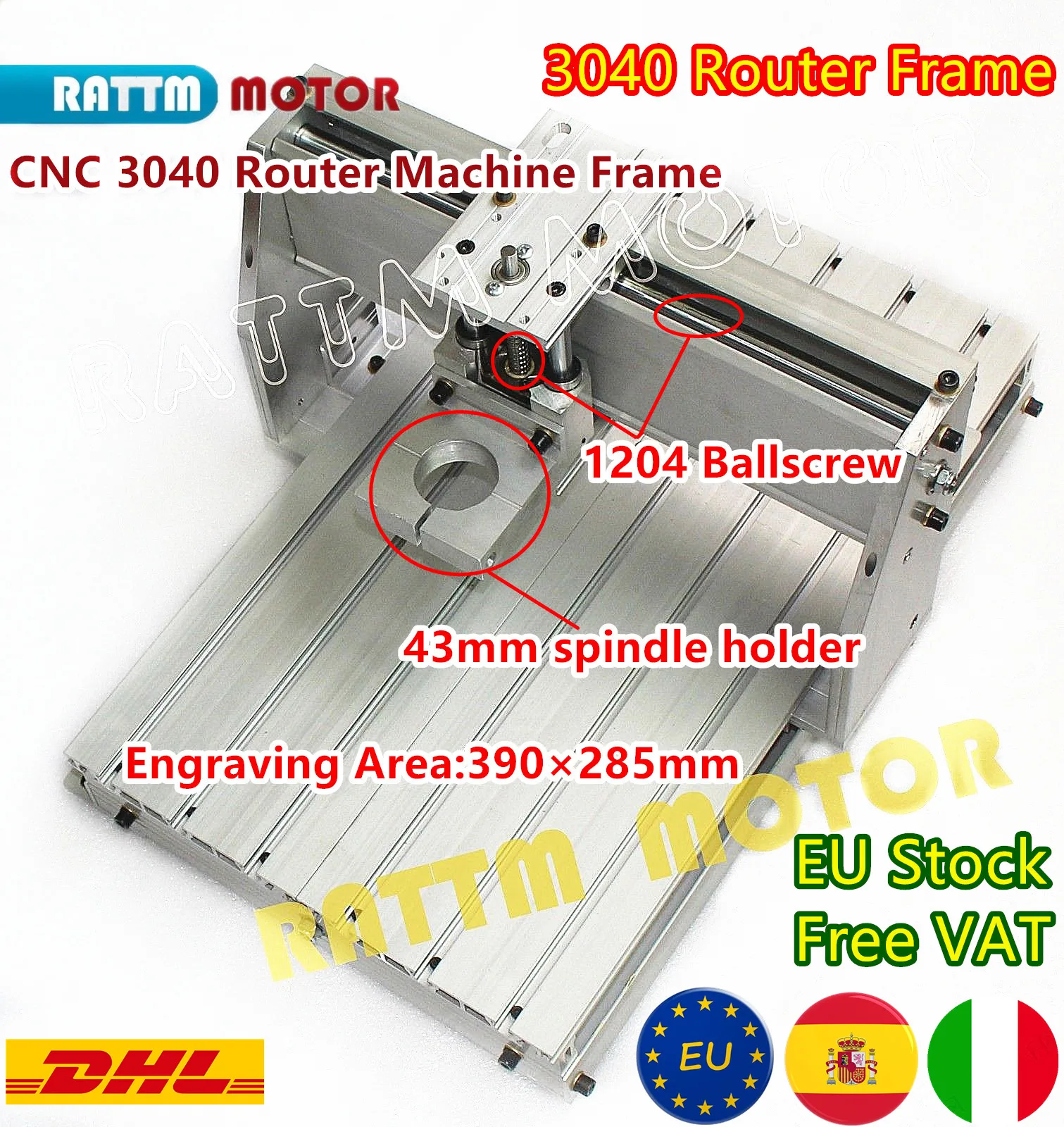 EU-Ship-DIY-CNC-Milling-Machine-Frame-Kit-3040-Desktop-Aluminium-Alloy ...