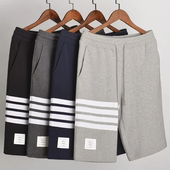 

2020 Fashion TB THOM Brand Shorts Men Summer Pure Cotton Casual Sports Trousers Tracksuit Bottoms Mens Jogger Track Pants