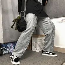Осень Южная Корея INS Ретро универсальные повседневные брюки корейский стиль тренд прямые брюки свободные брюки студенческие спортивные брюки мужские
