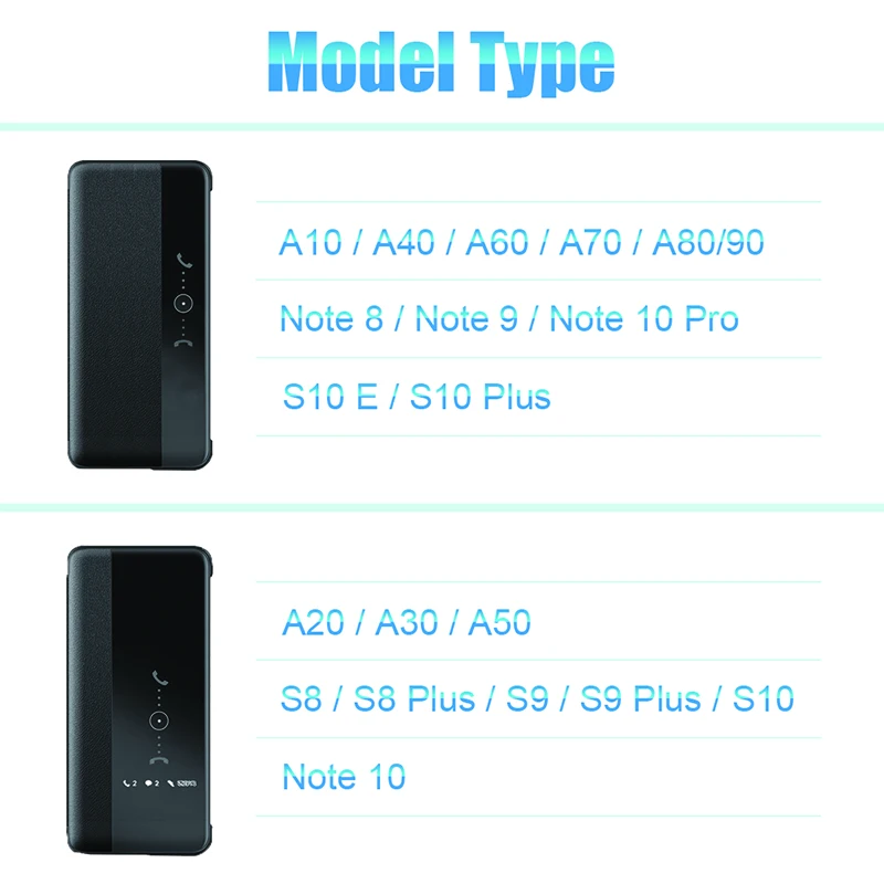 Роскошный кожаный флип-чехол для samsung Galaxy S9 S9Plus S8 S8Plus S10 Plus Note 8 9 10 Plus S10e Smart View чехол для телефона