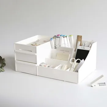 

Capacity Cosmetic Storage Box Drawer Makeup Organizer Dressing Table Skin Care Rack House Container Mobile Phone Sundries