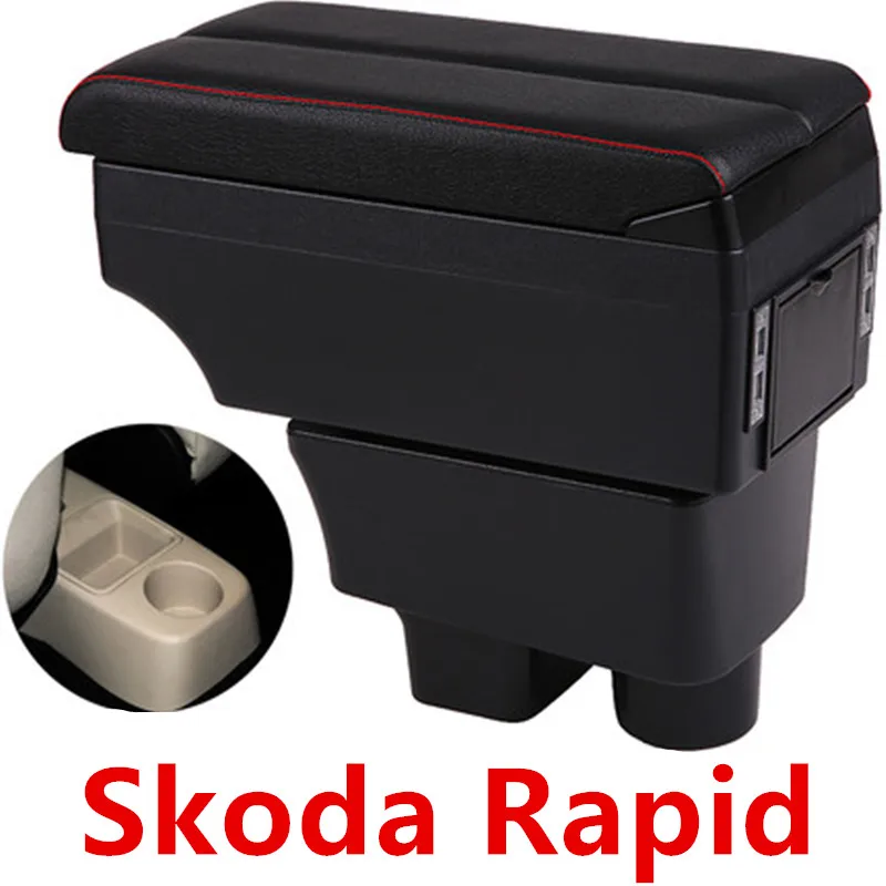 Для Skoda Rapid подлокотник коробка центральный магазин содержимое коробка с USB интерфейсом