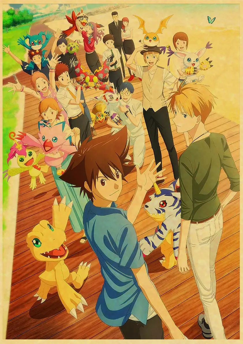 Digimon Adventure Tri Anime Sora Piyomon Print Wall Art Home - POSTER 20x30