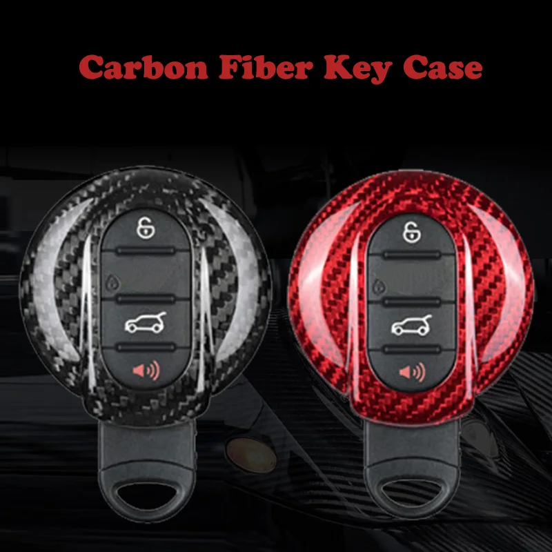 T carbon Car Key Case Cover Shell For BMW Mini Cooper JCW S R55 R56 R60