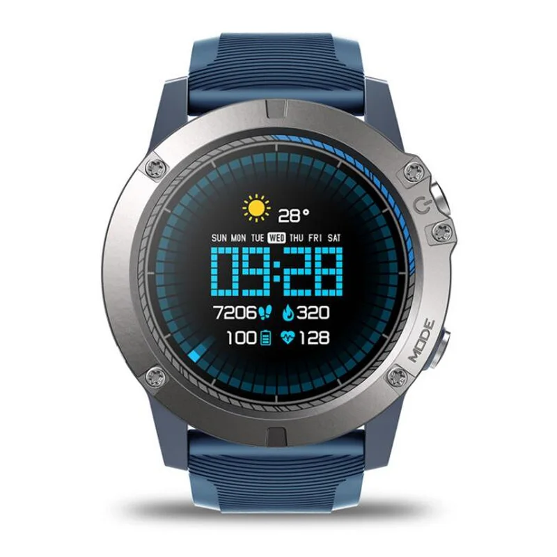 Синий Модные Смарт-часы VIBE3 PRO, ips, цветной сенсорный экран, монитор сердечного ритма, шаг упражнений, мужские/женские часы для IOS, Android, relogio - Цвет: Синий