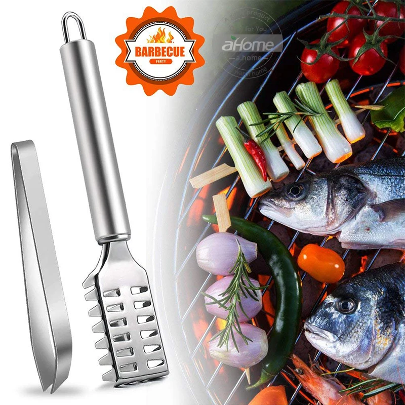Stainless Steel Fishing Cleaning Fish Skin Brush Gadget Graters Fast Remove HS3