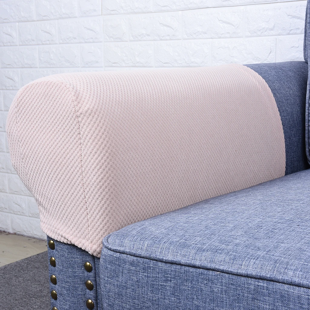 1 Pair Pixel Anti-slip Elastic Sofa Armrest Covers Armchair Slipcovers Protector Anti-dirty Sleeve Sofa Armchair Slipcovers