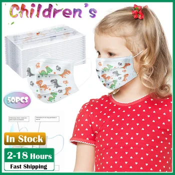 

Mascarillas Lovely Print Personal Health Care Children's Mask Disposable Face Mask Industrial 3Ply 50PC Cartoon Mouth Cover Mask