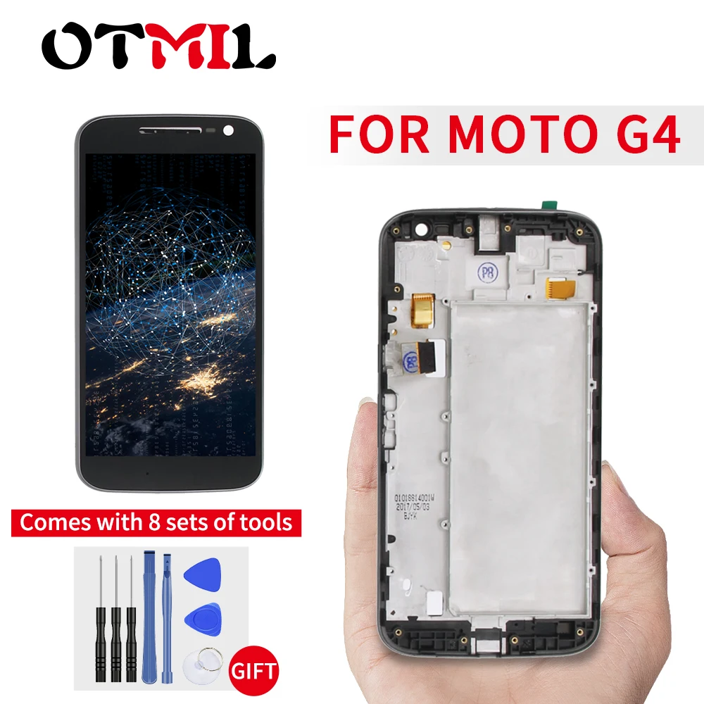 

5.5" For Motorola Moto G4 LCD Display Touch Screen with Frame For Moto G4 LCD Display Xt1644 XT1640 XT1641 XT1625 Replace