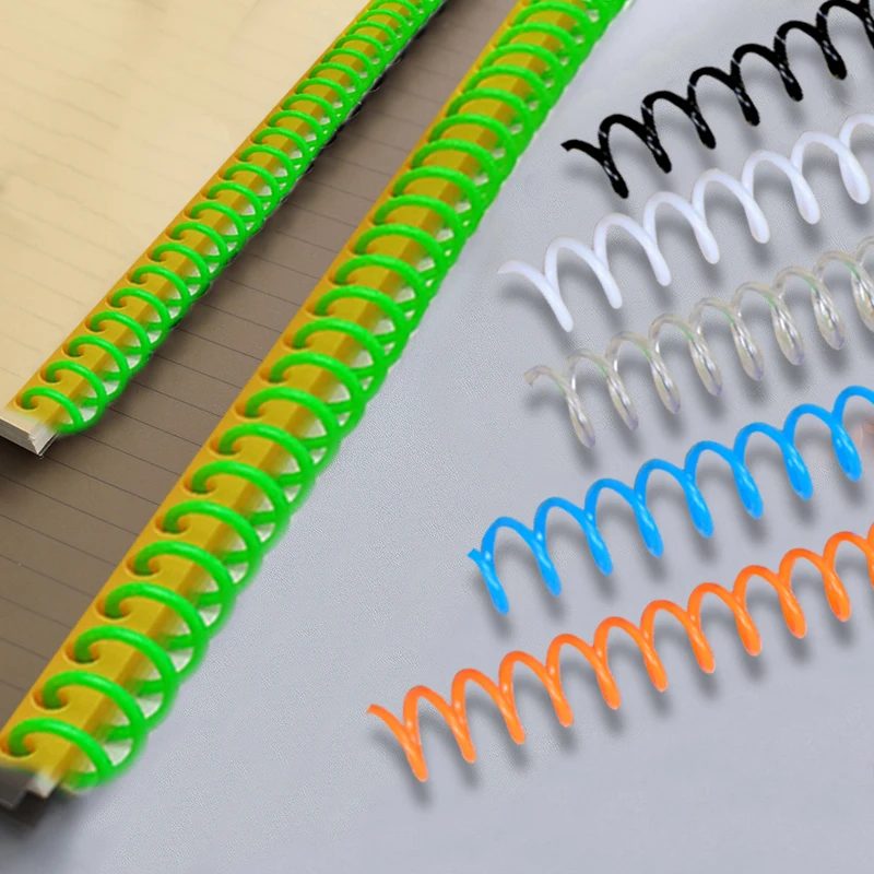20PCS 30-hole Notebook Binding Spiral Ring Book Plastic Single Wire Ring Coil Binding Supplies DIY Cut Out Spiral Coil