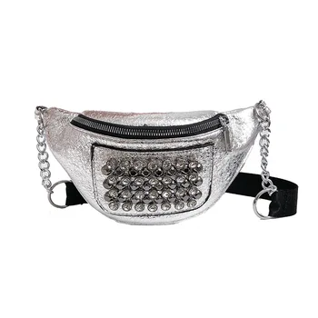 

Small Bag Female Sequin Bags For Women 2020 Tiktok Summer New Wild Crossbody Wide Shoulder Strap Waist Bag Fashion Chest Bag