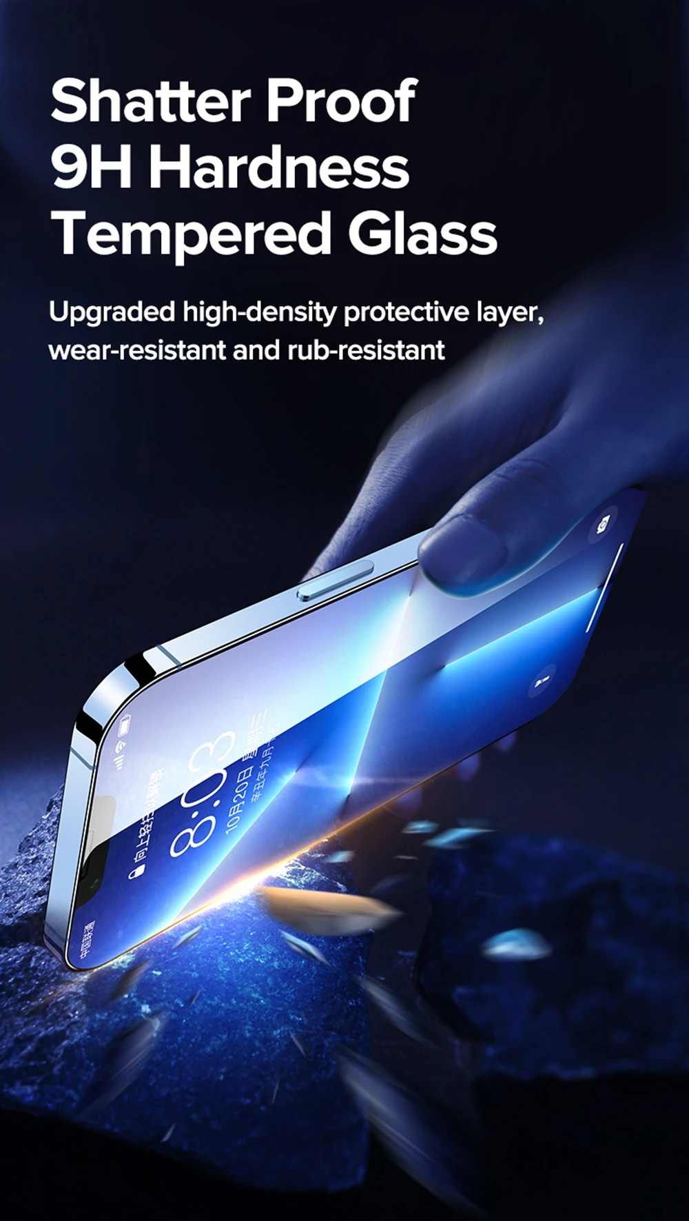 best screen guard for mobile Joyroom Tempered Glass for iPhone 13 12 Pro Max Explosion-proof Screen Protector for iPhone 13 Protective Glass with Install Kit best phone screen protector