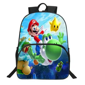 

2020 New Cartoon Mario 16 Inches School Bags for Kids Teenager Bookbag Children Printing Cartoon School Backpack Boys Girls
