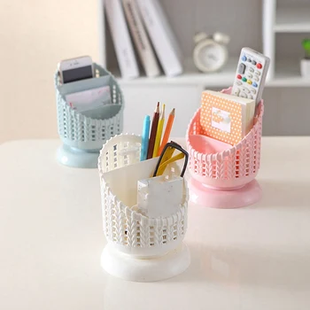 

Office Organizer Desktop Pen Storage Box Pencil Brush Pot Pen Holder Makeup Brush Plastic Container Sundries Desk Organizer
